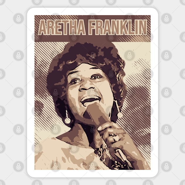 Aretha Franklin Magnet by Degiab